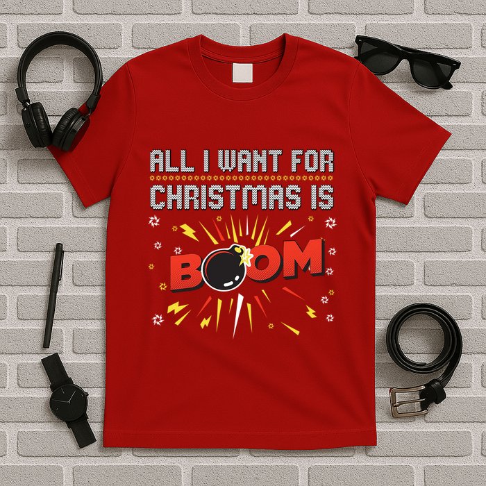 All I Want For Christmas Is Boom T-Shirt