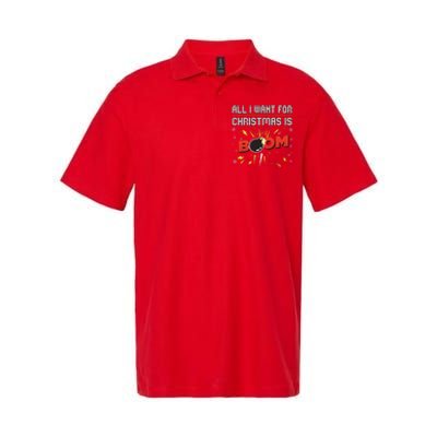 All I Want For Christmas Is Boom Softstyle Adult Sport Polo