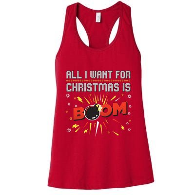 All I Want For Christmas Is Boom Womens Tank Top
