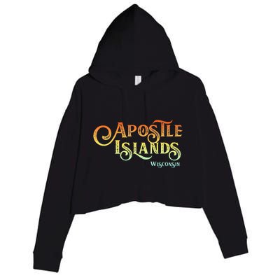 Apostle Islands Wisconsin Tourist Souvenir Gift Crop Fleece Hoodie