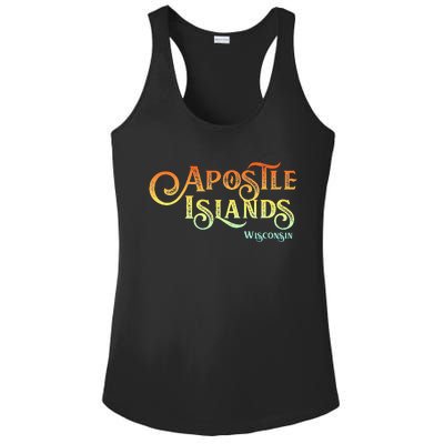 Apostle Islands Wisconsin Tourist Souvenir Gift Ladies PosiCharge Competitor Racerback Tank