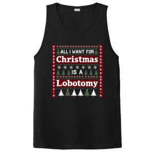 All I Want For Christmas Is A Lobotomy Ugly Christmas PosiCharge Competitor Tank