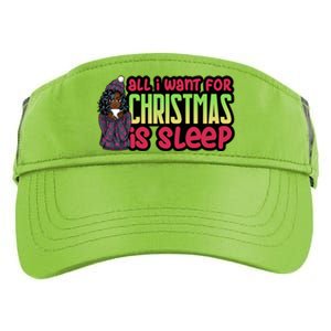 All I Want For Christmas Is Sleep Sipping Hot Cocoa Gift Adult Drive Performance Visor