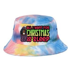 All I Want For Christmas Is Sleep Sipping Hot Cocoa Gift Tie Dye Newport Bucket Hat