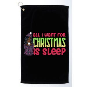 All I Want For Christmas Is Sleep Sipping Hot Cocoa Gift Platinum Collection Golf Towel