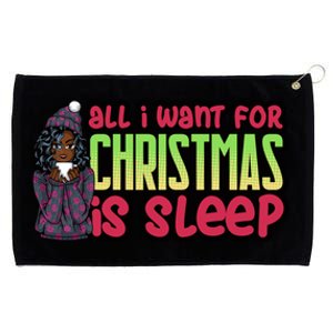 All I Want For Christmas Is Sleep Sipping Hot Cocoa Gift Grommeted Golf Towel