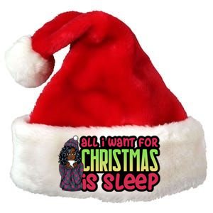 All I Want For Christmas Is Sleep Sipping Hot Cocoa Gift Premium Christmas Santa Hat