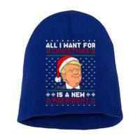 All I Want For Christmas Trump New President Snows Ugly Xmas Gift Short Acrylic Beanie