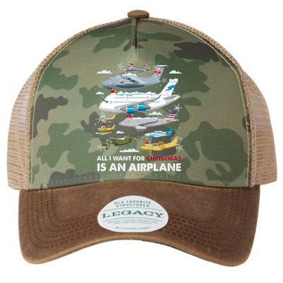 All I Want For Christmas Is An Airplane Merry Christmas Legacy Tie Dye Trucker Hat