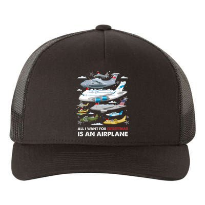 All I Want For Christmas Is An Airplane Merry Christmas Yupoong Adult 5-Panel Trucker Hat