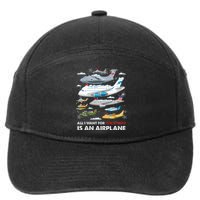 All I Want For Christmas Is An Airplane Merry Christmas 7-Panel Snapback Hat