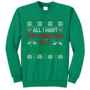 All I Want For Christmas Is A Lobotomy Ugly Christmas Sweatshirt