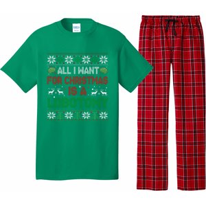 All I Want For Christmas Is A Lobotomy Ugly Christmas Pajama Set