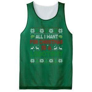 All I Want For Christmas Is A Lobotomy Ugly Christmas Mesh Reversible Basketball Jersey Tank