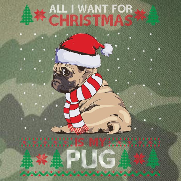 All I Want For Christmas Is My Pug Ugly Christmas Legacy Tie Dye Trucker Hat
