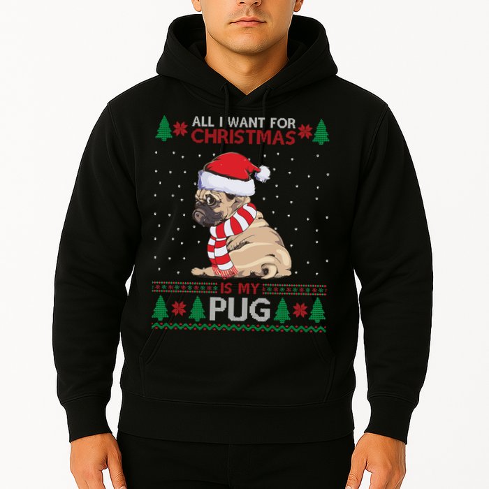 All I Want For Christmas Is My Pug Ugly Christmas Hoodie