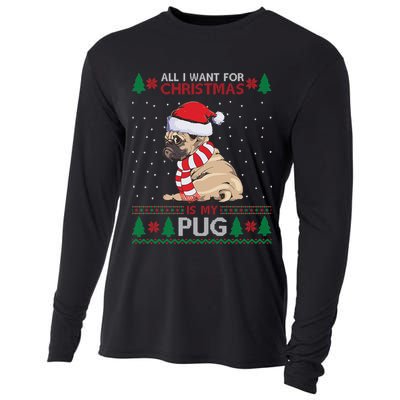 All I Want For Christmas Is My Pug Ugly Christmas Cooling Performance Long Sleeve Crew