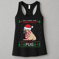 All I Want For Christmas Is My Pug Ugly Christmas Womens Tank Top