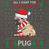 All I Want For Christmas Is My Pug Ugly Christmas Cotton Canvas Backpack