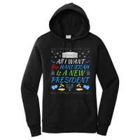 All I Want For Hanukkah Is A New President Funny Hanukkah Women's Pullover Hoodie