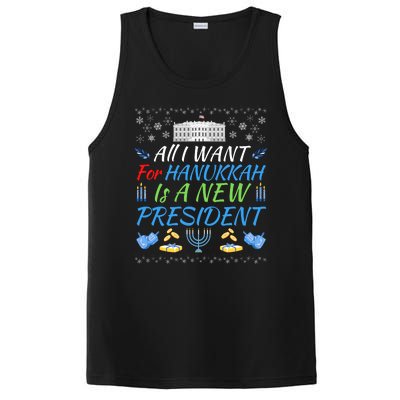 All I Want For Hanukkah Is A New President Funny Hanukkah PosiCharge Competitor Tank