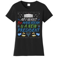 All I Want For Hanukkah Is A New President Funny Hanukkah Women's T-Shirt