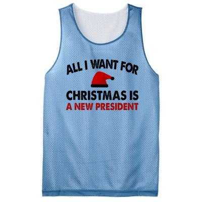 All I Want For Christmas Is A New President Funny Gift Mesh Reversible Basketball Jersey Tank