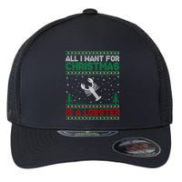 All I Want For Xmas Is A Lobster Ugly Christmas Gift Flexfit Unipanel Trucker Cap