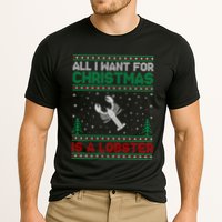 All I Want For Xmas Is A Lobster Ugly Christmas Gift Cooling Performance Crew T-Shirt
