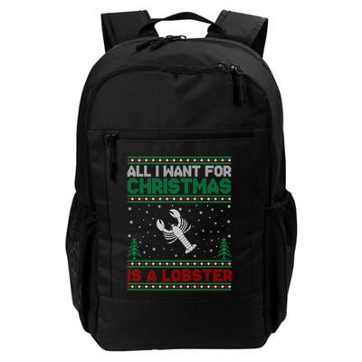 All I Want For Xmas Is A Lobster Ugly Christmas Gift Backpack