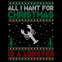 All I Want For Xmas Is A Lobster Ugly Christmas Gift Bucket Hat