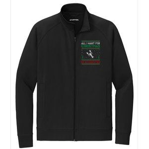 All I Want For Xmas Is A Lobster Ugly Christmas Gift Stretch Full-Zip Cadet Jacket