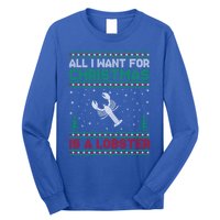 All I Want For Xmas Is A Lobster Ugly Christmas Gift Long Sleeve Shirt