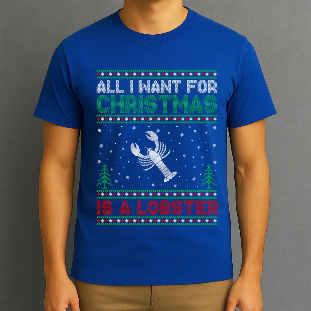 All I Want For Xmas Is A Lobster Ugly Christmas Gift T-Shirt