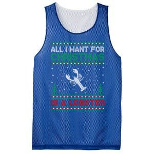 All I Want For Xmas Is A Lobster Ugly Christmas Gift Mesh Reversible Basketball Jersey Tank