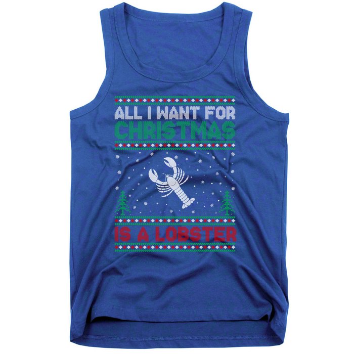 All I Want For Xmas Is A Lobster Ugly Christmas Gift Tank Top