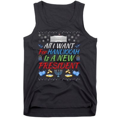 All I Want For Hanukkah Is A New President, Funny Hanukkah Tank Top