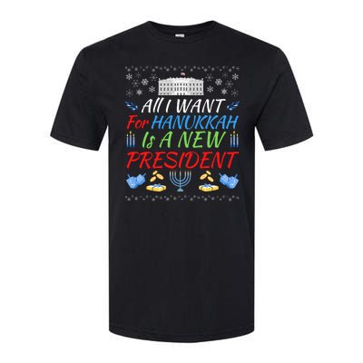 All I Want For Hanukkah Is A New President, Funny Hanukkah Softstyle CVC T-Shirt