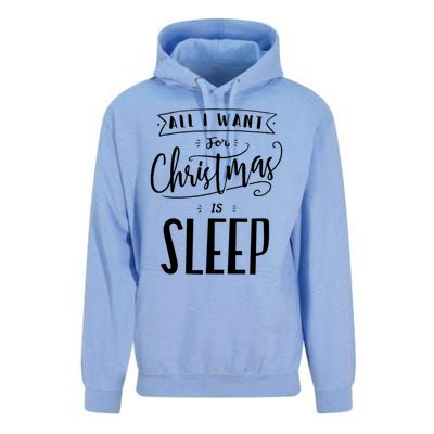 All I Want For Christmas Is Sleep Funny Tired Holiday Quote Gift Unisex Surf Hoodie