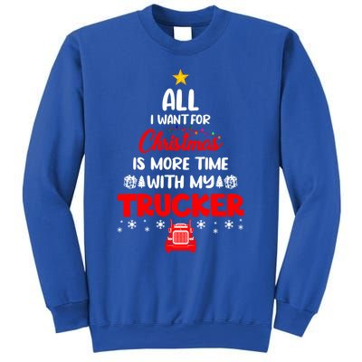 All I Want For Christmas Is More Time With My Trucker Lover Gift Sweatshirt