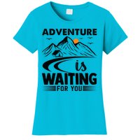 Adventure Is Waiting For You Funny Camping Women's T-Shirt