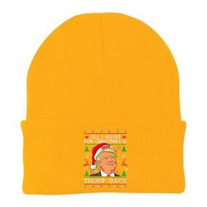 All I Want For Christmas Is Trump Back 2024 Knit Cap Winter Beanie