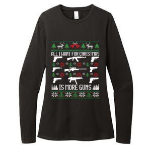 All I Want Is More Guns Collector Hunting Ugly Christmas Gift Womens CVC Long Sleeve Shirt