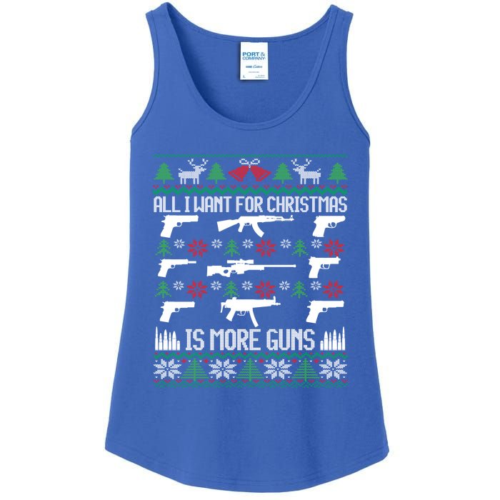 All I Want Is More Guns Collector Hunting Ugly Christmas Gift Ladies Essential Tank