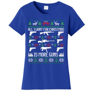 All I Want Is More Guns Collector Hunting Ugly Christmas Gift Women's T-Shirt