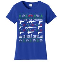 All I Want Is More Guns Collector Hunting Ugly Christmas Gift Women's T-Shirt