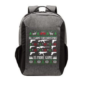 All I Want Is More Guns Collector Hunting Ugly Christmas Gift Vector Backpack