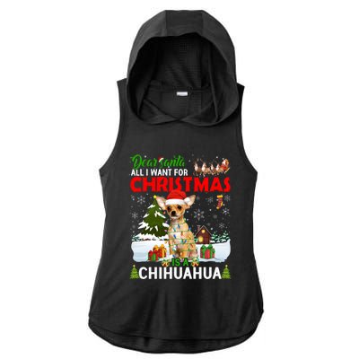 All I Want For Christmas Is A Chihuahua Family Pajamas Cool Gift Ladies PosiCharge Tri-Blend Wicking Draft Hoodie Tank