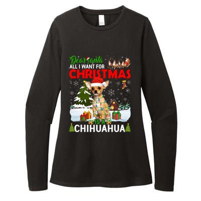 All I Want For Christmas Is A Chihuahua Family Pajamas Cool Gift Womens CVC Long Sleeve Shirt