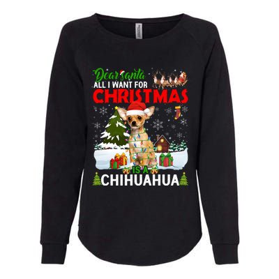 All I Want For Christmas Is A Chihuahua Family Pajamas Cool Gift Womens California Wash Sweatshirt